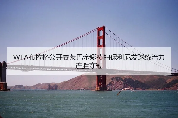 WTA布拉格公开赛莱巴金娜横扫保利尼发球统治力连胜夺冠